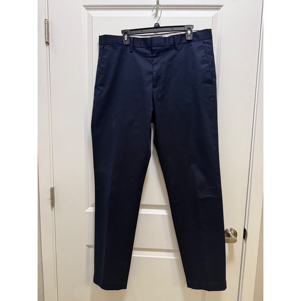 Banana Republic Mens Tapered Fit Chino Pants Navy Blue 36x34 Flat Front Slacks